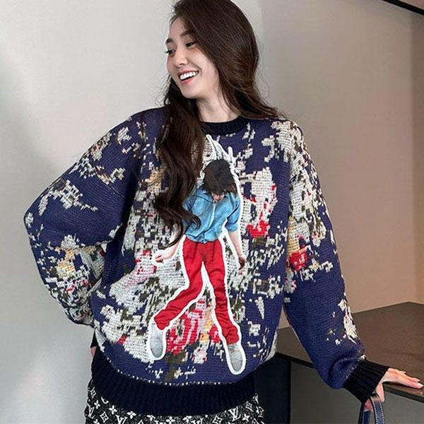 Easy to use Louis Vuitton AVID SIMS floral jacquard sweater replica vub48385