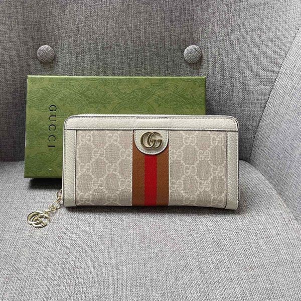 Eye-catching color Gucci Ophidia GG Zip Around Wallet Replica guu45764