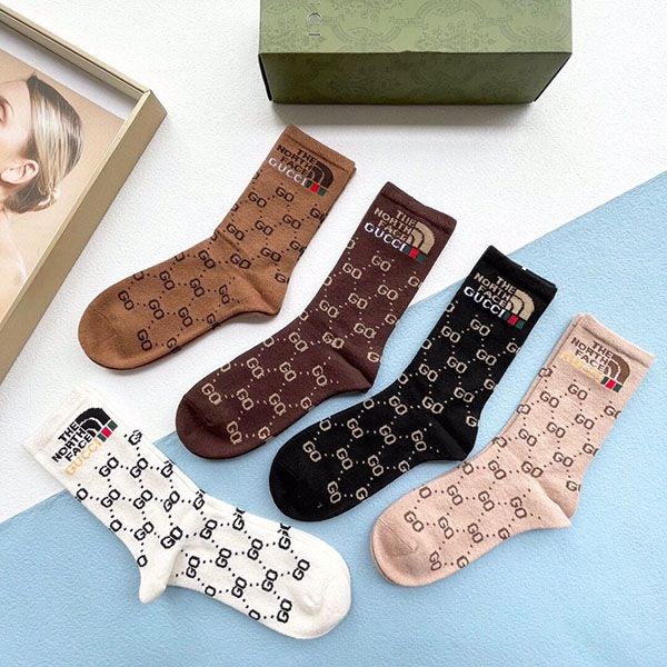 Very popular! Gucci boxed socks replica 5 pairs guw24178