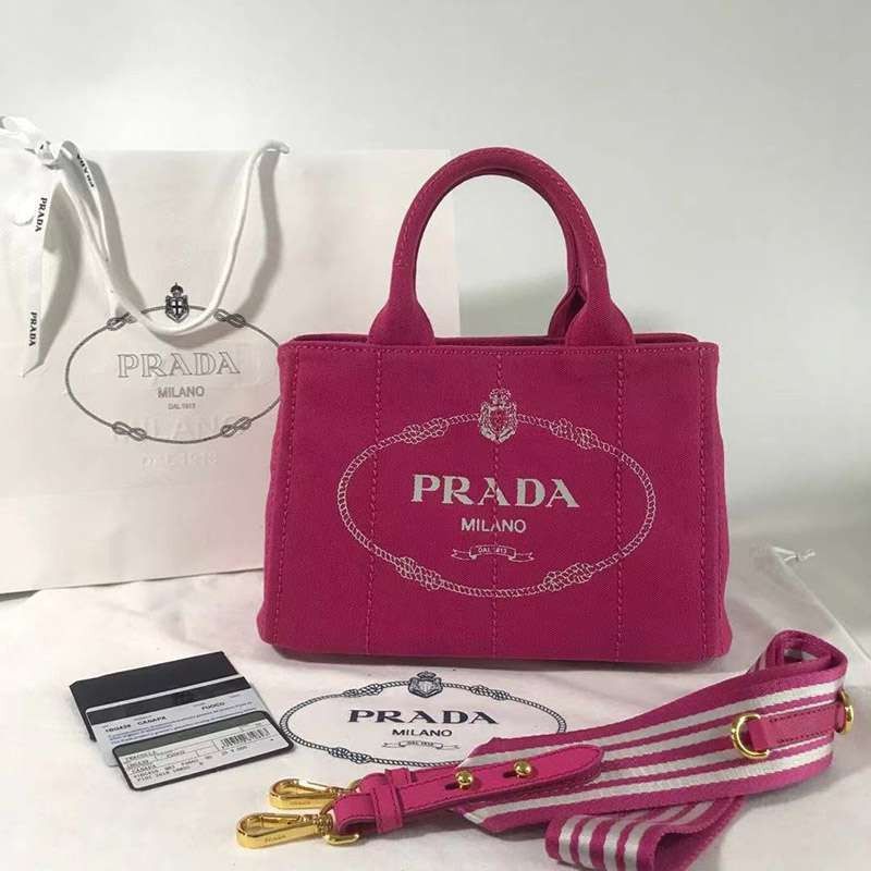 ★Popular in Japan! Prada Canapa Replica x Leather Tote Bag / Shopping Bag pud86297
