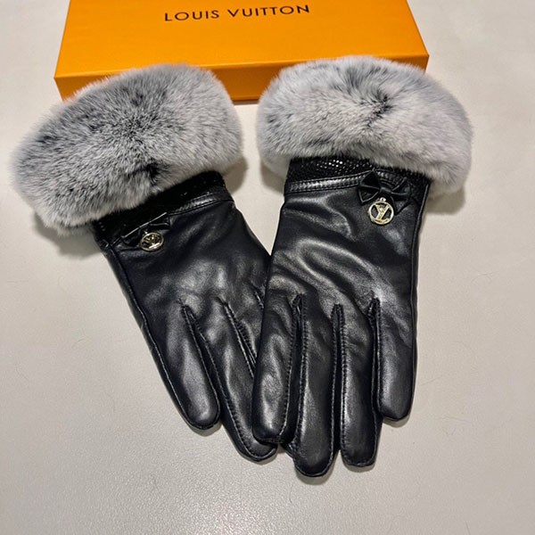 Louis Vuitton logo leather gloves replica vuz03238 Louis Vuitton logo leather gloves replica vuz03238