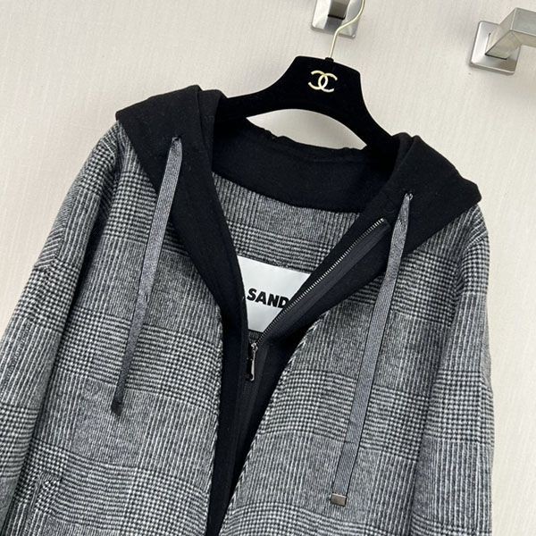 Recommended Jil Sander Drawstring Fake Hooded Coat Jib95635