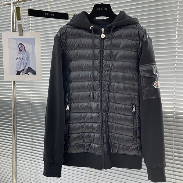 Moncler CARDIGAN TRICOT knit-switched down jacket moy94634