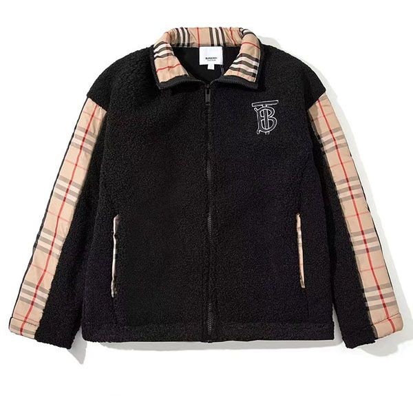 Boutique Burberry Jacket Fake Cashmere Blend Fleece Bam46335