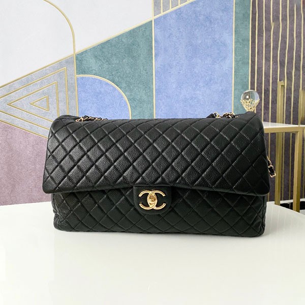 Chanel CC logo travel bag replica black shj26369 Chanel CC logo travel bag replica black shj26369