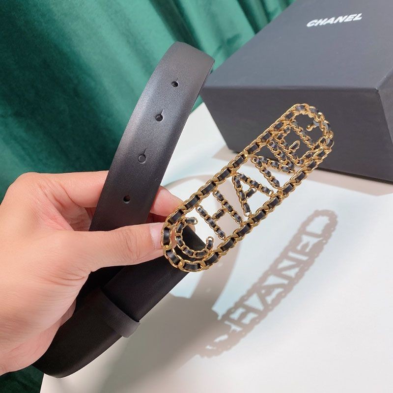 No. 1 in cumulative sales! Chanel calfskin belt copy 30mm metal & strass shn14919