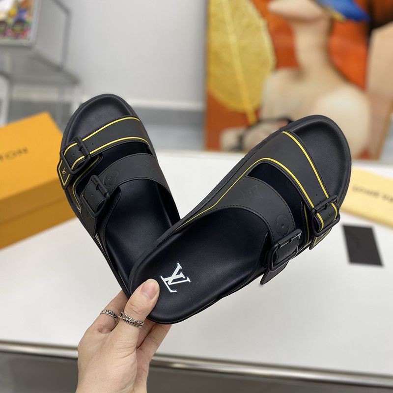 Replica Louis Vuitton Sandals Not Available in Japan LV Trainer Line Monogram Leather vub84920