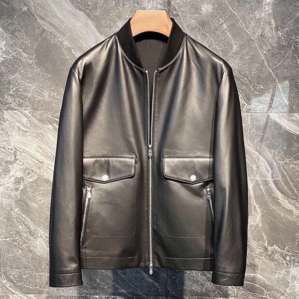 Hermes reversible leather coat replica with tracking erm83199