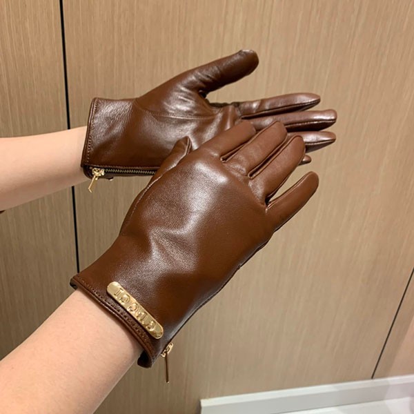 [Very easy to use] Gucci cashmere lined leather simple gloves replica guj72947
