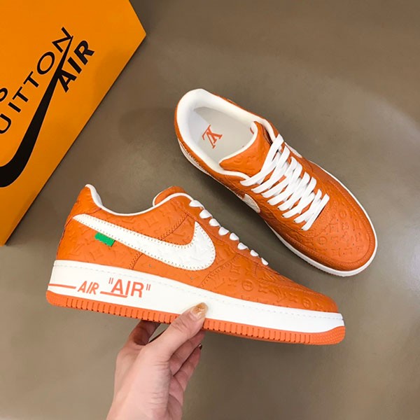 Louis Vuitton x Nike Replica Air Force 1 Low by Virgil Abloh "Orange/White" naj01767