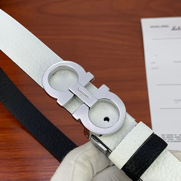 Hard to find Ferragamo logo buckle belt replica fer92246