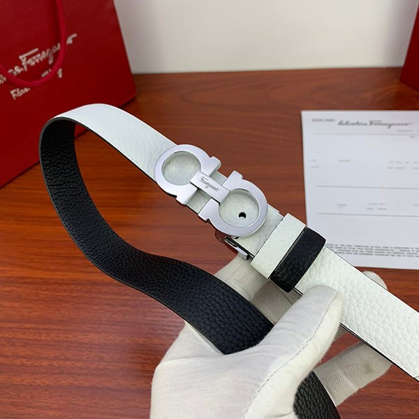 Hard to find Ferragamo logo buckle belt replica fer92246