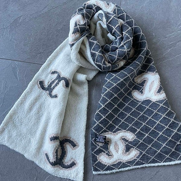 Very popular!! New color Chanel Coco Mark reversible scarf fake shb17214 Very popular!! New color Chanel Coco Mark reversible scarf fake shb17214