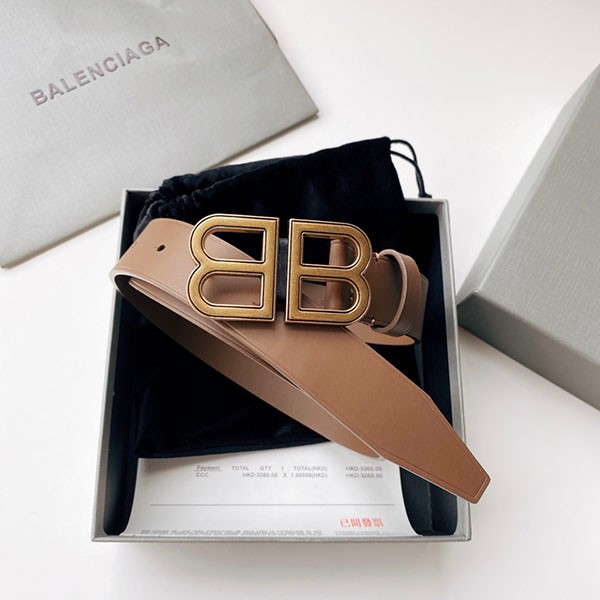 Balenciaga BB logo leather belt replica bam66223