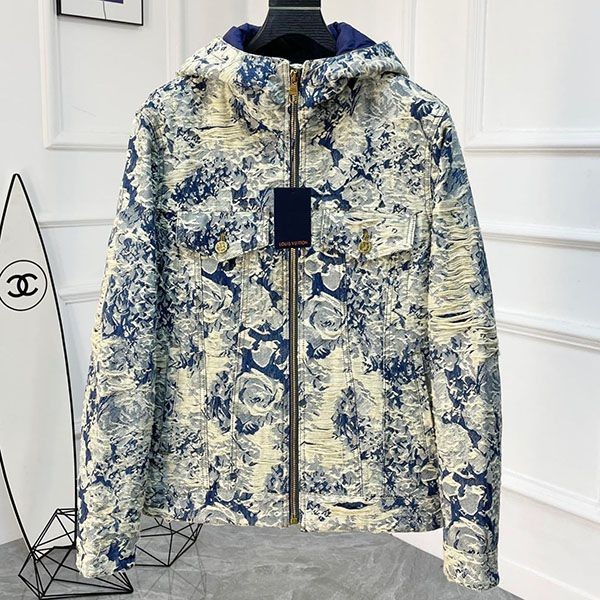 Lowest price challenge Louis Vuitton denim down jacket replica vuf02388