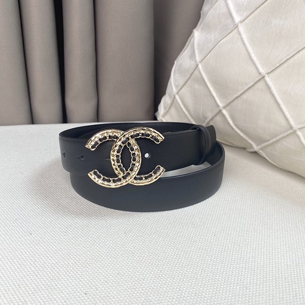 Attention ★ Chanel ☆ Adult Luxury Belt Fake Calfskin 3.0cm shh88402