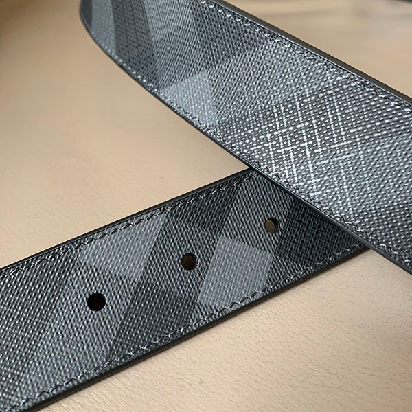 Burberry Replica Reversible Charcoal Check & Leather TB Belt Bab87259