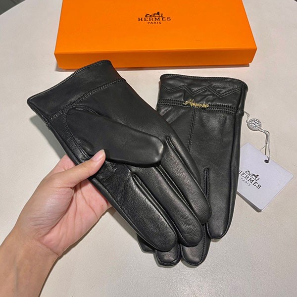 {Stylish and sophisticated} Hermes gloves replica with cashmere lining erw94279