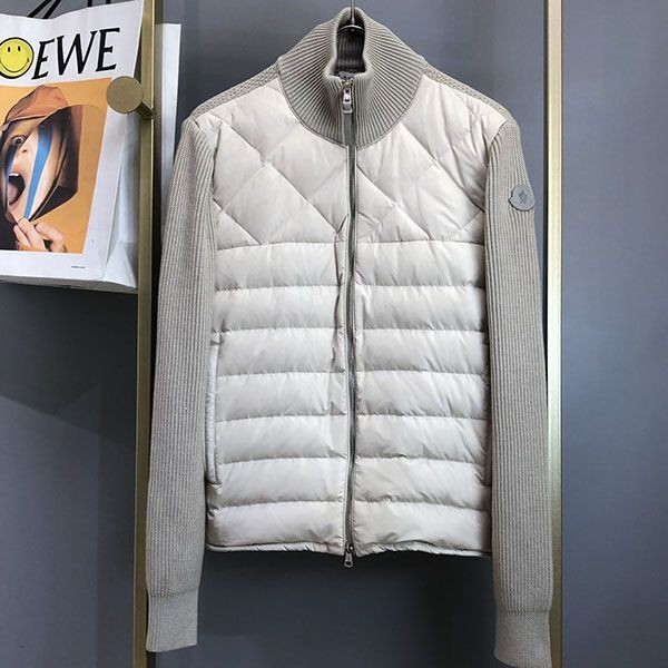 Perfect as a gift Moncler CARDIGAN TRICOT knit-switched down jacket mor37298