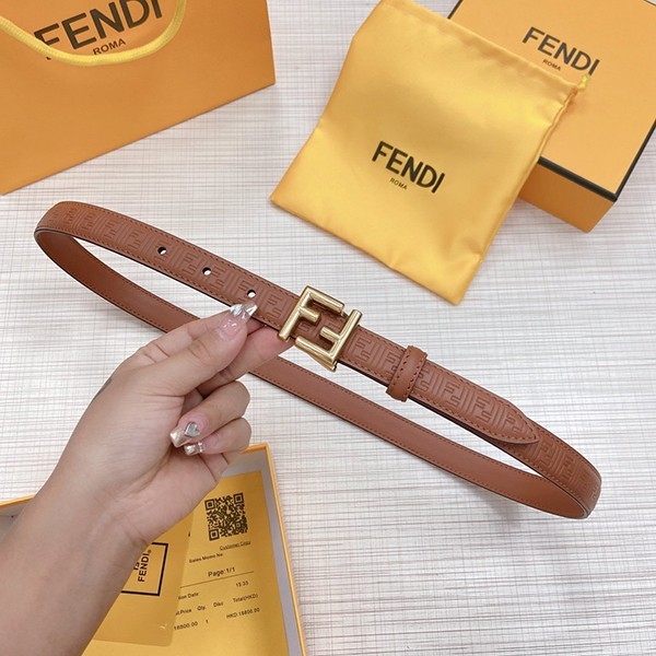 Fendi FF motif replica leather belt in calf leather fex74196