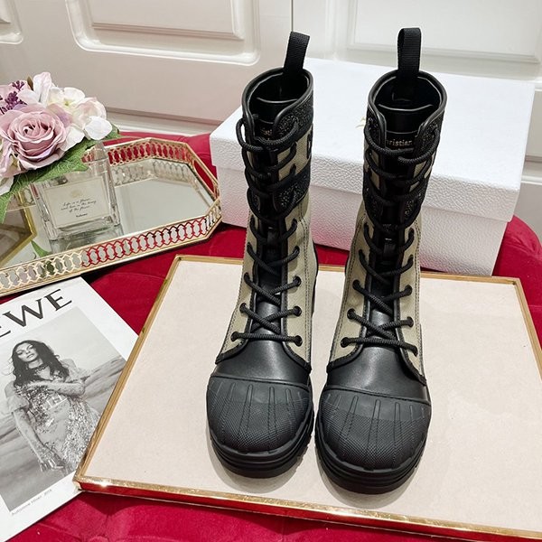 Competition ☆ Dior replica ☆ Military style "D-Major" short boots deo86970