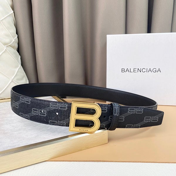 Sold out Balenciaga B logo signature belt replica 38MM bay69396