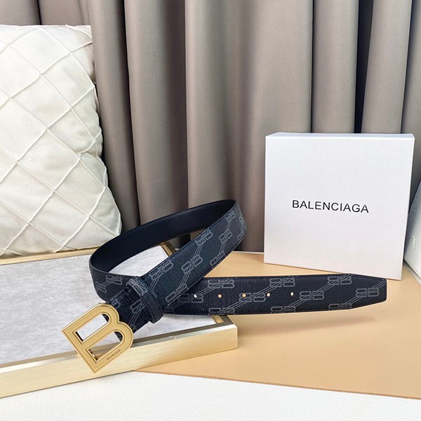 Sold out Balenciaga B logo signature belt replica 38MM bay69396