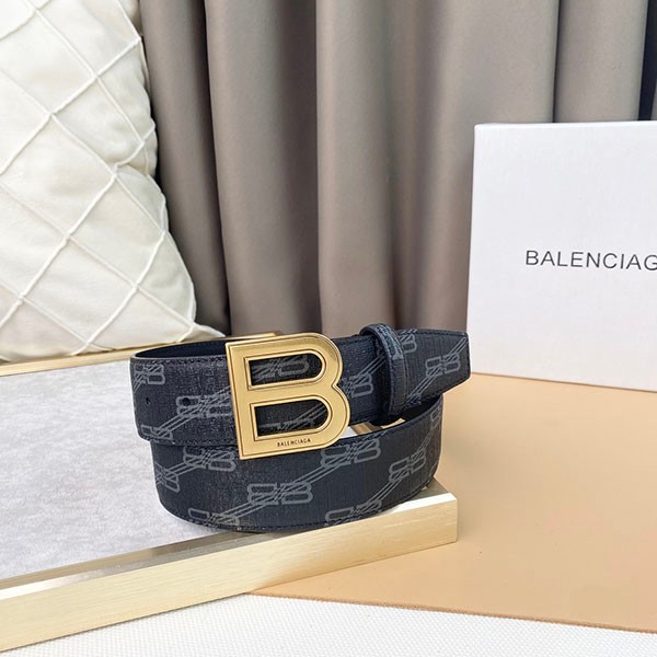 Sold out Balenciaga B logo signature belt replica 38MM bay69396