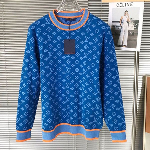 Rare Louis Vuitton Monogram Jacquard Knit Pullover Replica vud37064