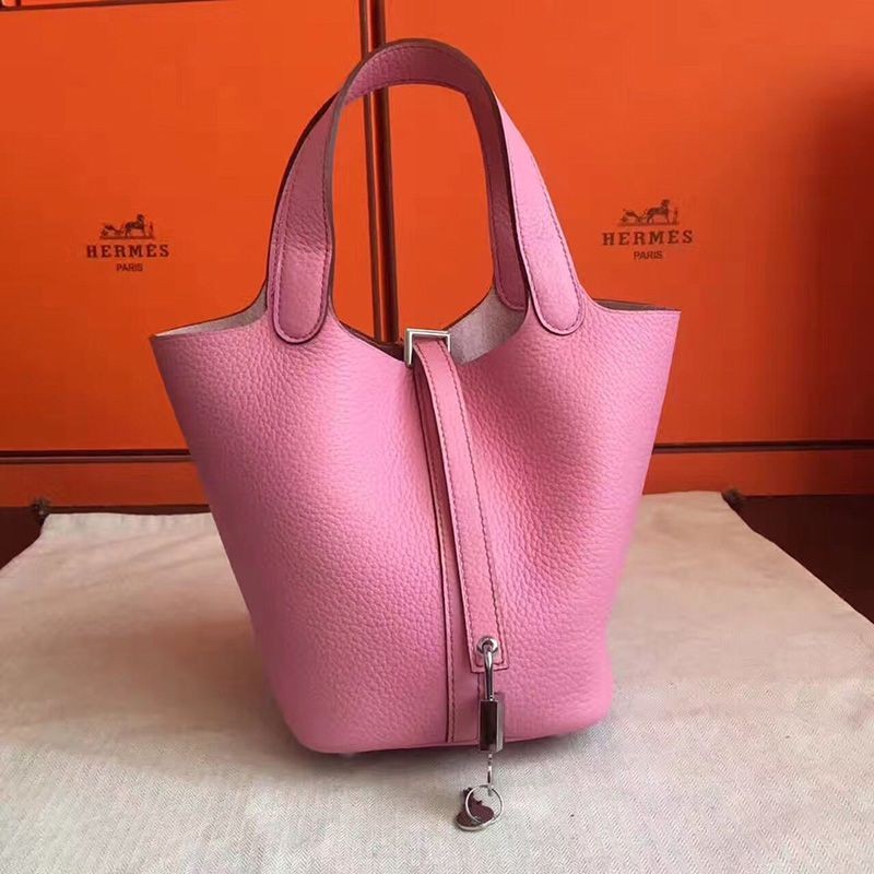 21 Spring/Summer Hermes Picotin Lock Replica Clemence Silver Hardware he26051