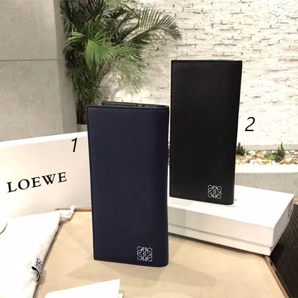 Cheap price! Loewe Soft Grain Calf Long Horizontal Wallet Replica 2 colors loq16248