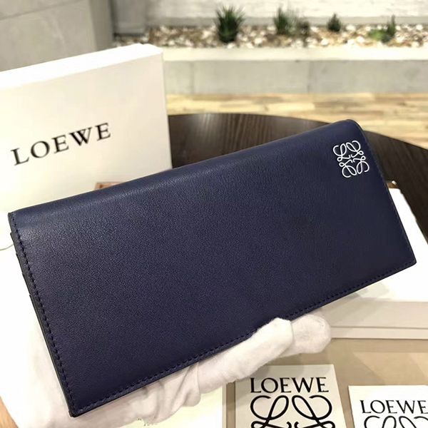 Cheap price! Loewe Soft Grain Calf Long Horizontal Wallet Replica 2 colors loq16248