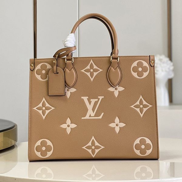 The hottest topic! Louis Vuitton tote bag On the Go MM replica vuo17200