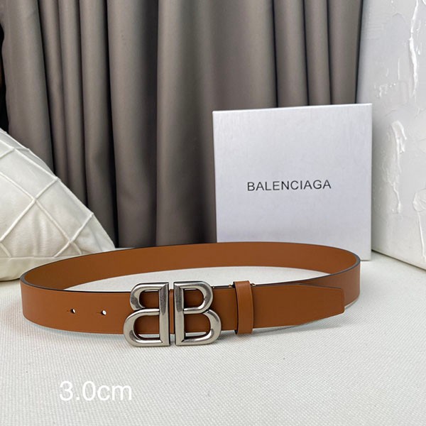 Balenciaga Replica BB Logo Leather Belt baq82890