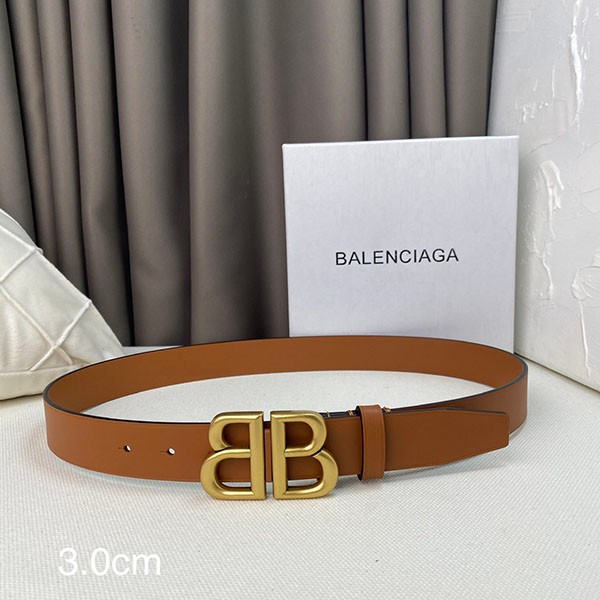 Balenciaga Replica BB Logo Leather Belt baq36683