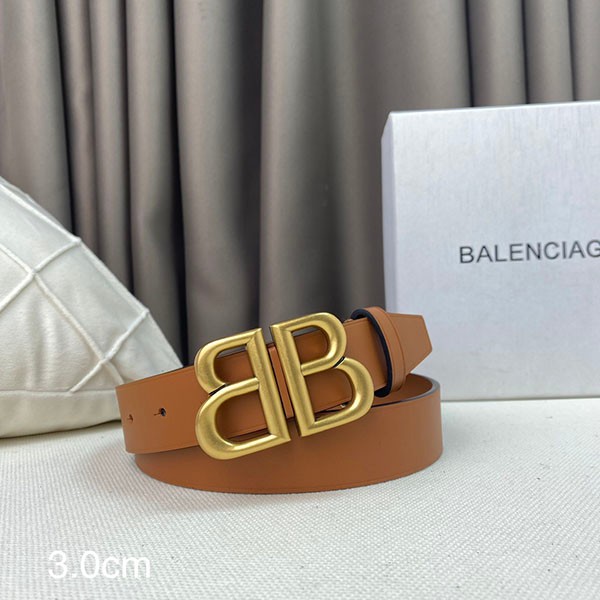 Balenciaga Replica BB Logo Leather Belt baq36683