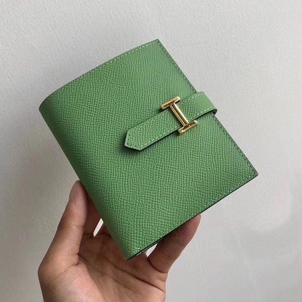 High brand collaboration 2022 Hermes copy Bearn compact wallet Etoupe erp37959