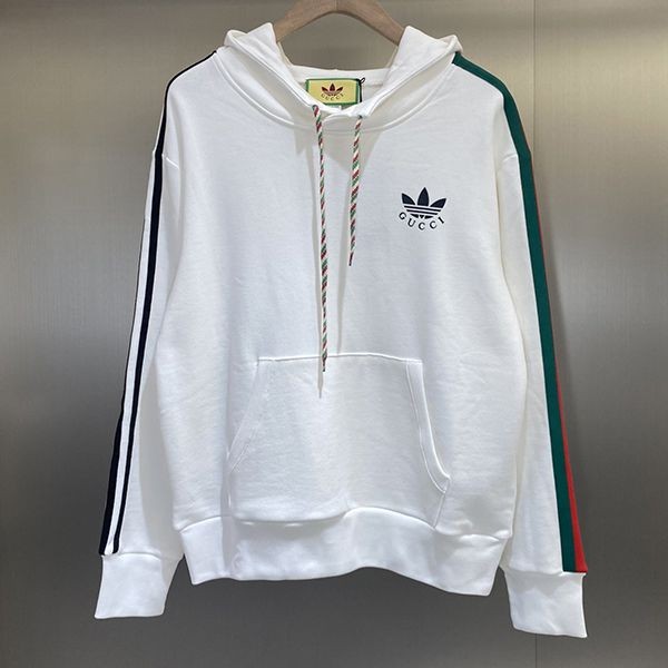 Secured Gucci x Adidas Replica Trefoil Gucci Cotton Hoodie guf43468 Secured Gucci x Adidas Replica Trefoil Gucci Cotton Hoodie guf43468