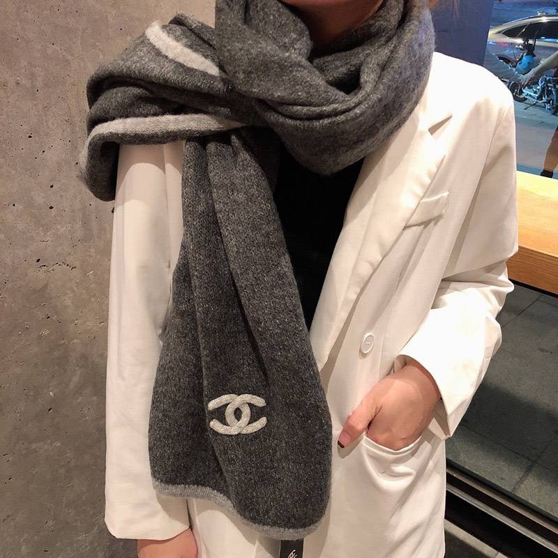 ☆Super popular☆Chanel cashmere knit scarf, fake scarf? Stole shx82961 ☆Super popular☆Chanel cashmere knit scarf, fake scarf? Stole shx82961