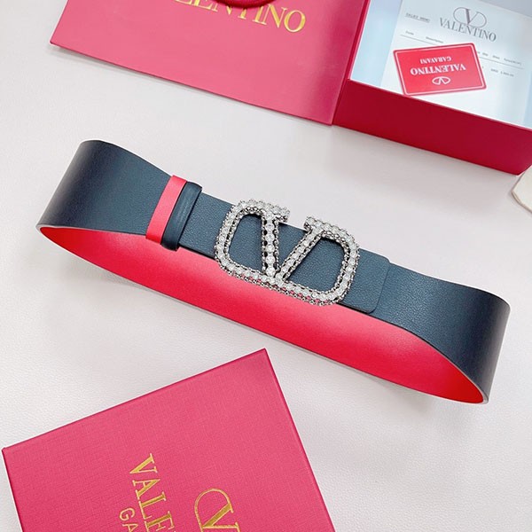 [Great Deal] Valentino Replica V Logo Shiny Calfskin Reversible Belt Vuv62940