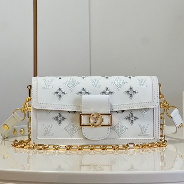 Eye-catching color Louis Vuitton fake shoulder handbag white M20739 Eye-catching color Louis Vuitton fake shoulder handbag white M20739
