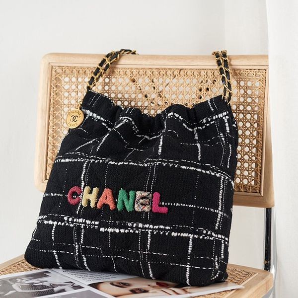 New sale Chanel 22K mini pouch included? Tote bag fake tweed shk77046