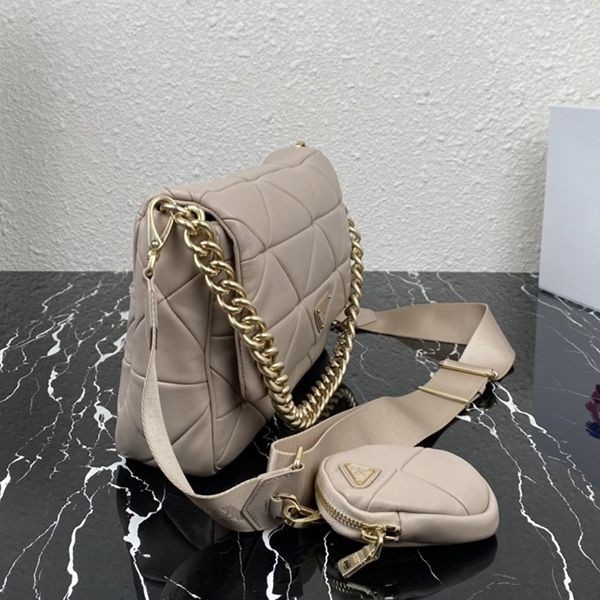 Secured Prada System Nappa Leather Patchwork Bag Replica puc43538