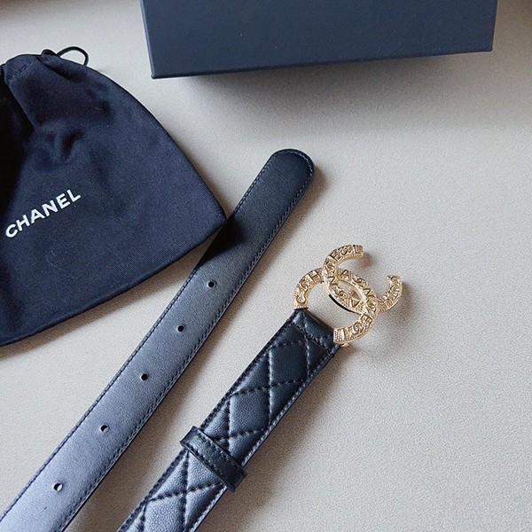 Chanel☆Adult Luxury Belt Fake Calfskin 3.0cm shy16636