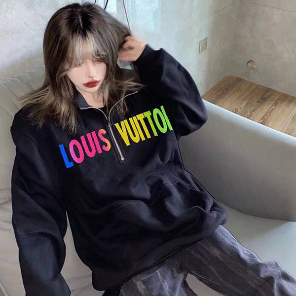 No.1 popular Louis Vuitton replica wool sweatshirt, black, long sleeves, vuy59834