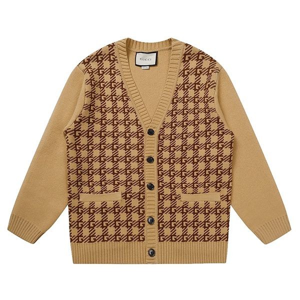 The latest and fashionable Gucci GG wool cardigan beige replica gul65642 The latest and fashionable Gucci GG wool cardigan beige replica gul65642