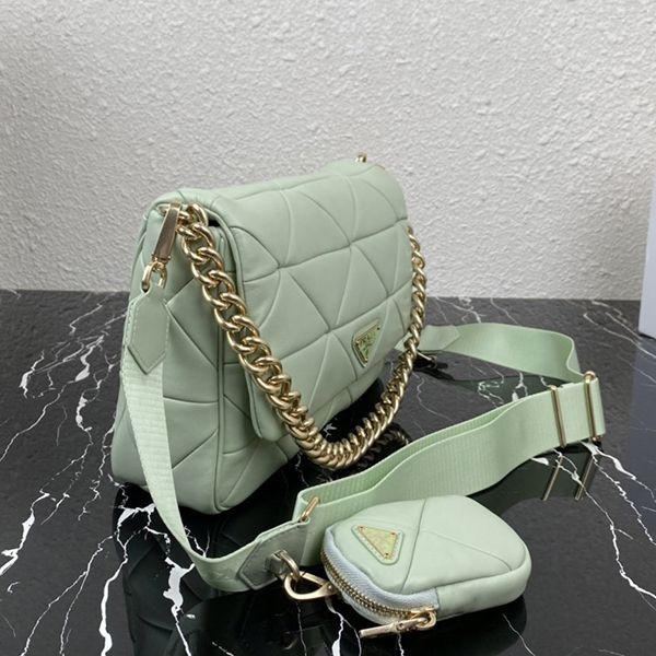 New design Prada nappa leather patchwork bag replica pur81202