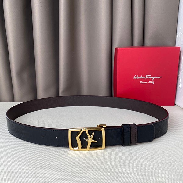 Ferragamo SF Buckle Reversible Belt Fake fej90479 Ferragamo SF Buckle Reversible Belt Fake fej90479