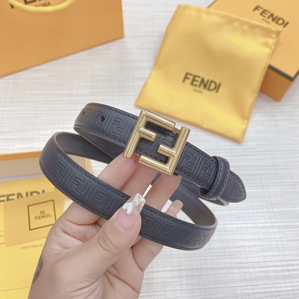 Popular Fendi FF motif fake leather belt in calf leather fen76939