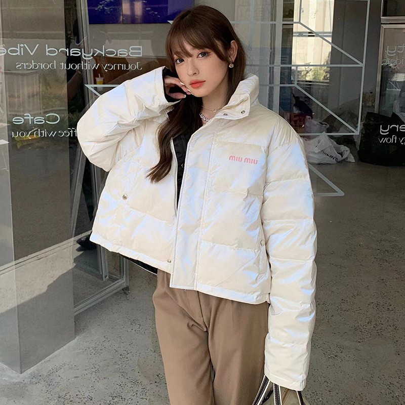 Free shipping [Miu Miu coat replica] Quilted nylon down jacket myz35223